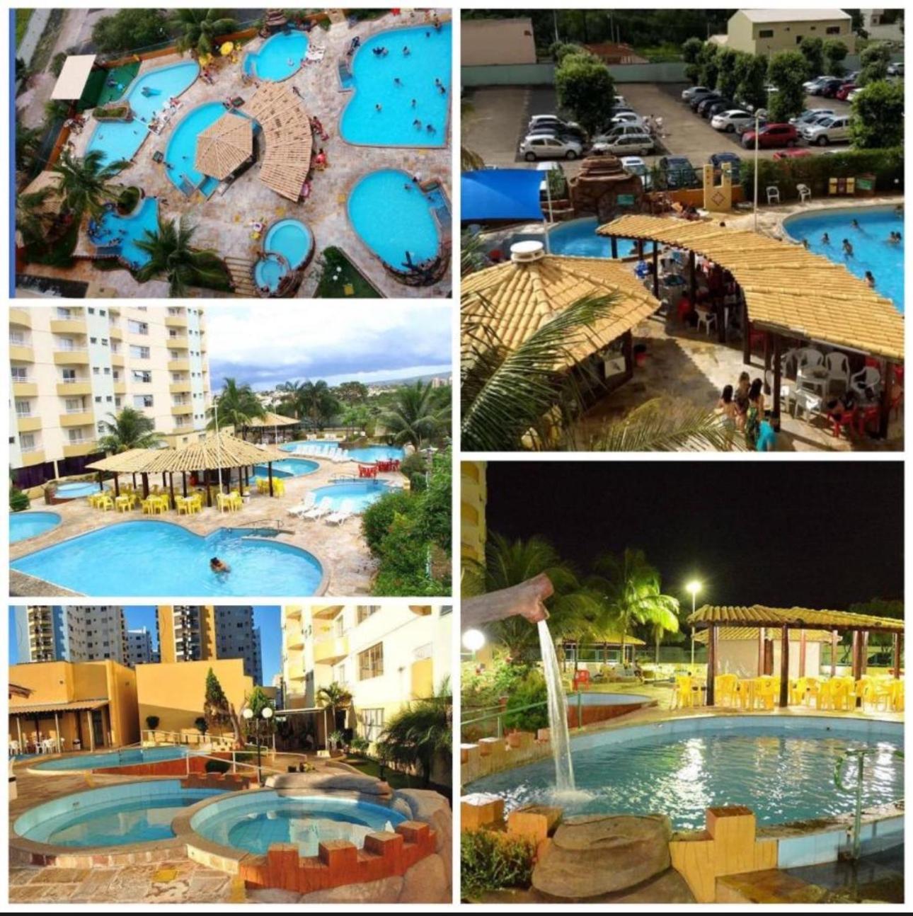 Flat Para Temporada Perto Singapura Shopping Com 7 Piscinas, Bar Molhado, Restaurante - A 3 Min Centro De Caldas Novas! Buitenkant foto